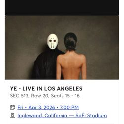 2 Kanye Tickets 