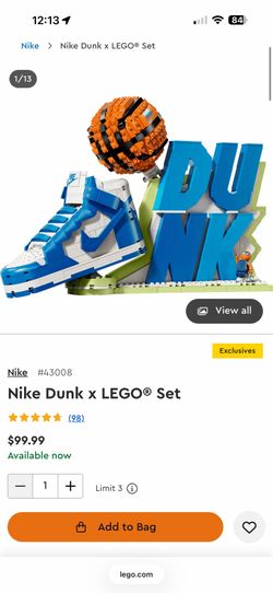 Nike Dunk Lego set