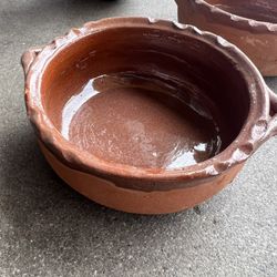 Casuelas Chicas Para Las Bebidas O Salsas!! Cada Una!! Clay Bowls