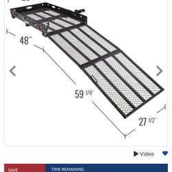 Steel Deluxe Folding Scooter and Wheelchair Carrier - 59-1/8" Loading Ramp