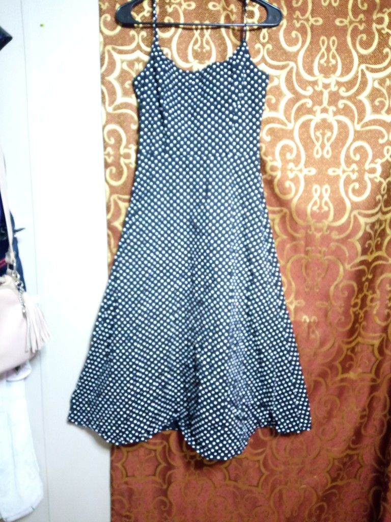 Black Polka Dot Pinup Style Dress