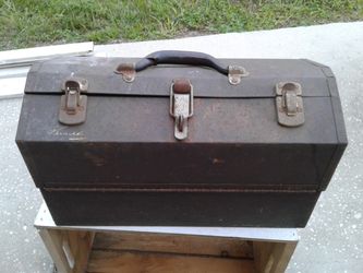 Kennedy Vintage foldout tool box, lots of compartments,