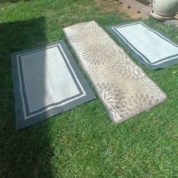 Bathroom Rug and Runners Set 71" x 24" and 29" x 44" Mats