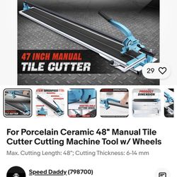 48” tile cutter brand new