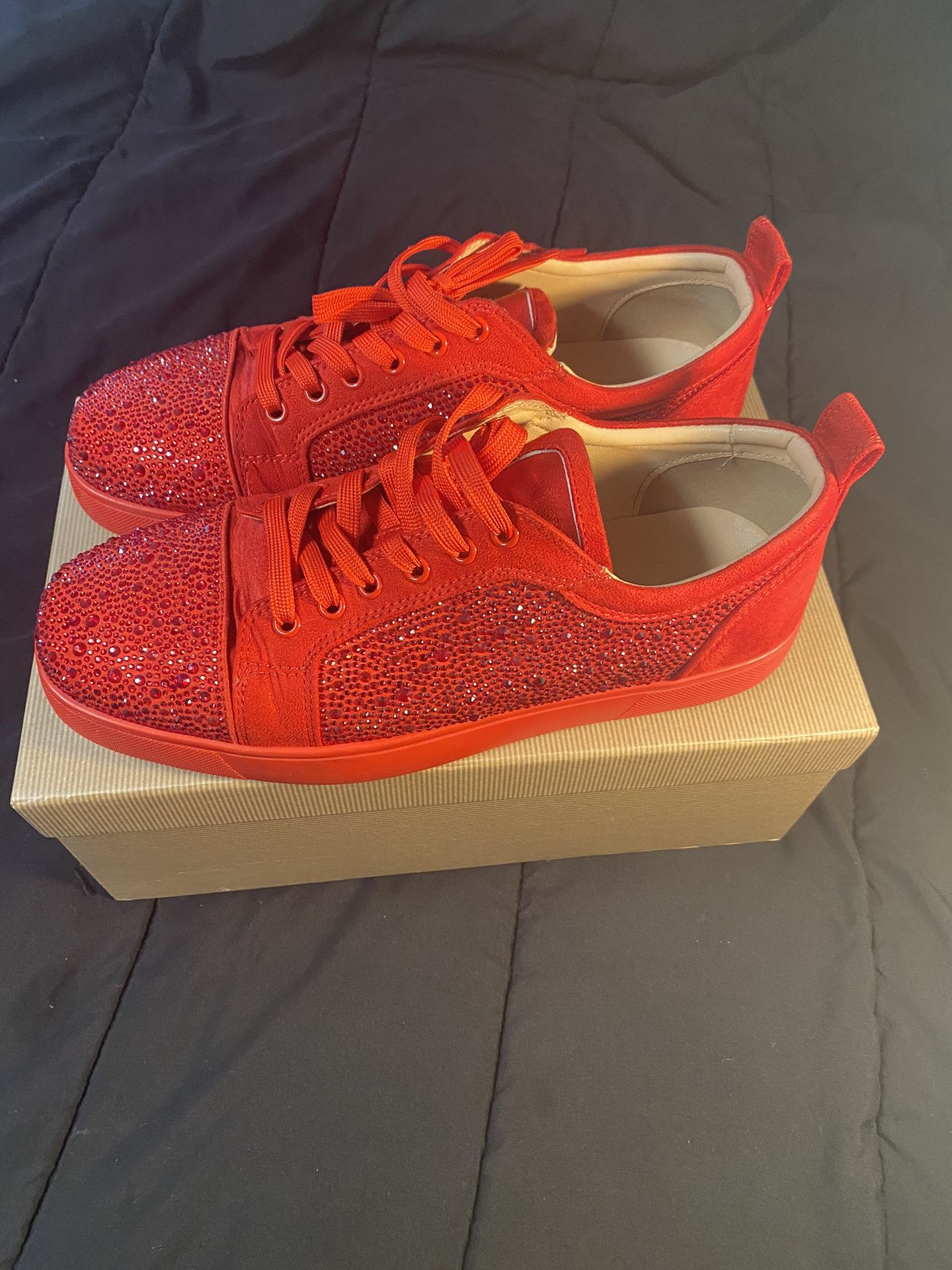Christian Louboutin Louis Junior Strass 43 Red 