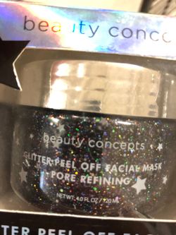 Beauty concepts glitter peel off facial pore refining mask