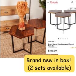 Geometric Nesting Tables (3) Brand New!