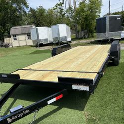 7x20 Car Hauler Trailer 5200 axles brand new all LED lights CASH ONLY NO OFFER .🧨IN STOCK