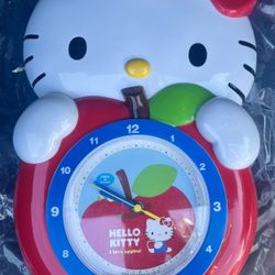 Hello kitty Wall clock Apple Shape Height 45cm Width 29cm Sanrio Anime Character