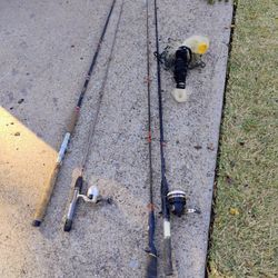 Vintage Rod/Reels and Casting Net Combo