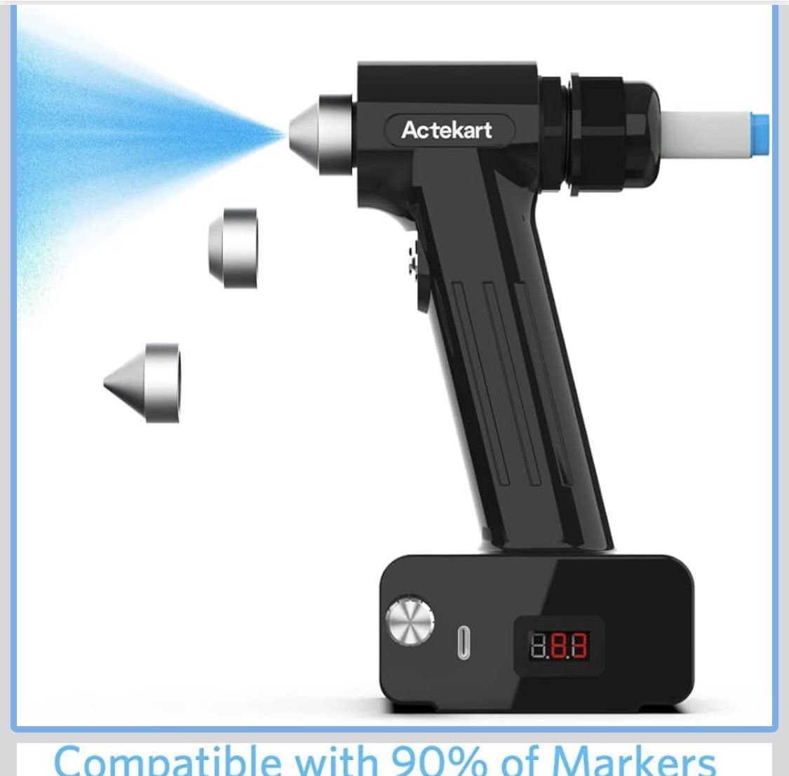 Actekart Marker Airbrush for Painting Creative (Fit 90% of Markers)-Versatile Cordless Gundam Marker Airbrush for Model Coloring, Uneven Artwork, DIY 