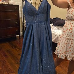 Blue Sparkly Prom Dress