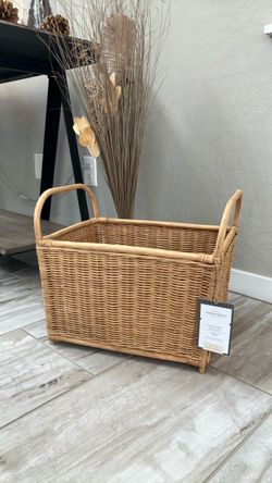 Threshold designed with Studio McGee Rattan Magazine Holder (NWT)