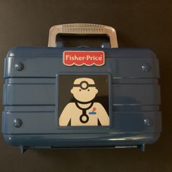 Vintage 1997 Fisher Price Doctor Dr Nurse Medical Kit Bag Pretend Toy Case