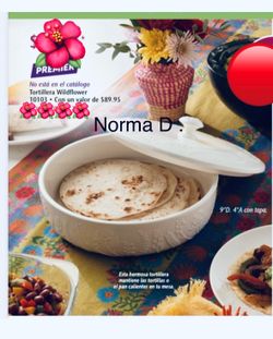 Tortillera Wildflower nueva en su caja 🌺 princess house 🌺