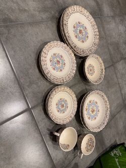 Vintage Floral Porcelain Dinnerware Set