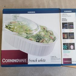 CorningWare French White Oval Casserole Dish