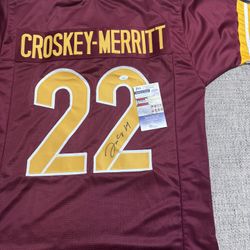 Jacory Bill Croskey-Merritt Signed Autograph Custom Jersey-JSA Coa-Commanders