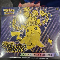 Pokemon surging sparks elite trainer box etb sealed.