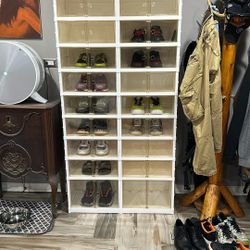 Brand New Shoe Storage Rack White Foldable