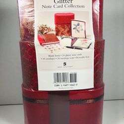 Vintage NEW SEASONS Glitter Note Card Collection In Original Package 