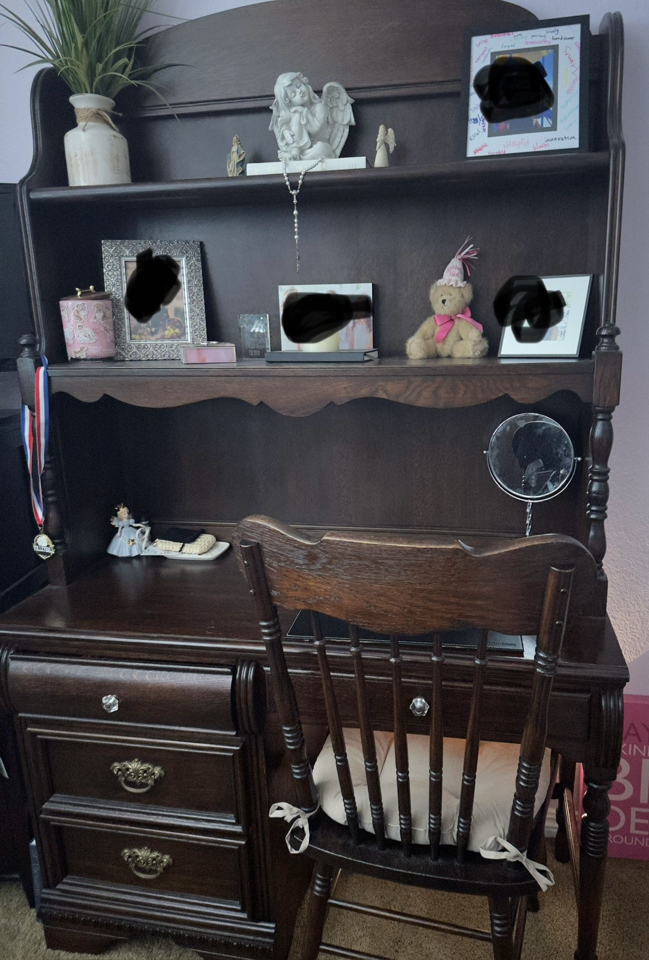 Lexington Traditional Furniture 6 Pc Set - Desk & Hutch w/chair , Dresser & 2 Nightstands
