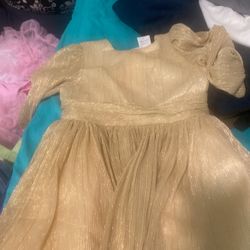 Gold Dress for Little Girls 