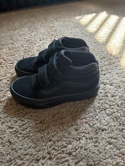 Vans Mid-Top Kids Sneakers All Black Size 11c