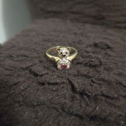 10K Real GOLD TEDDY BEAR SIZE 7 Ring 