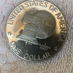 EISENHOWER BICENTENNIAL DOLLAR,  RARE  “S” MINT SILVER CLAD PROOF DOLLAR