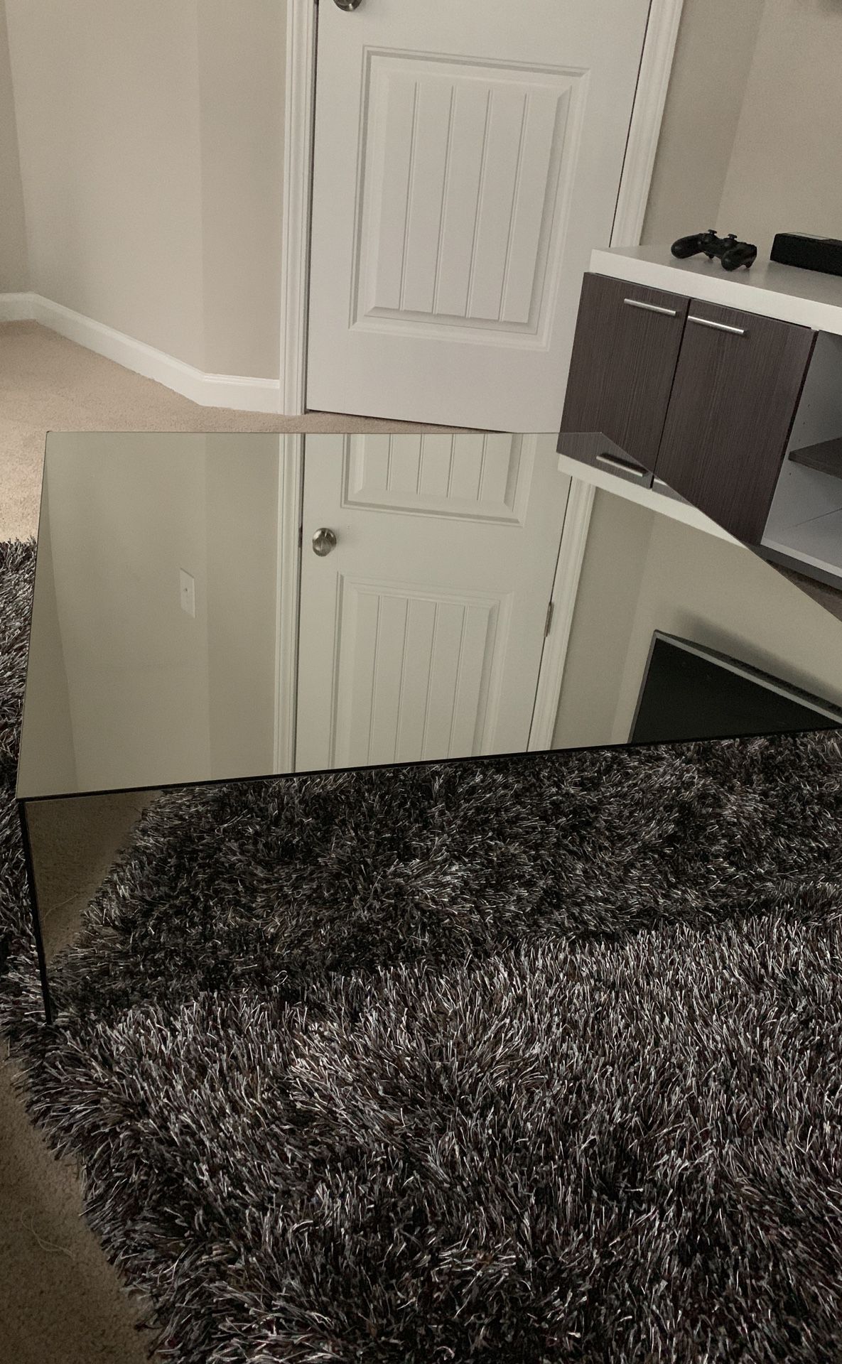 2 Piece Mirrored Table Set