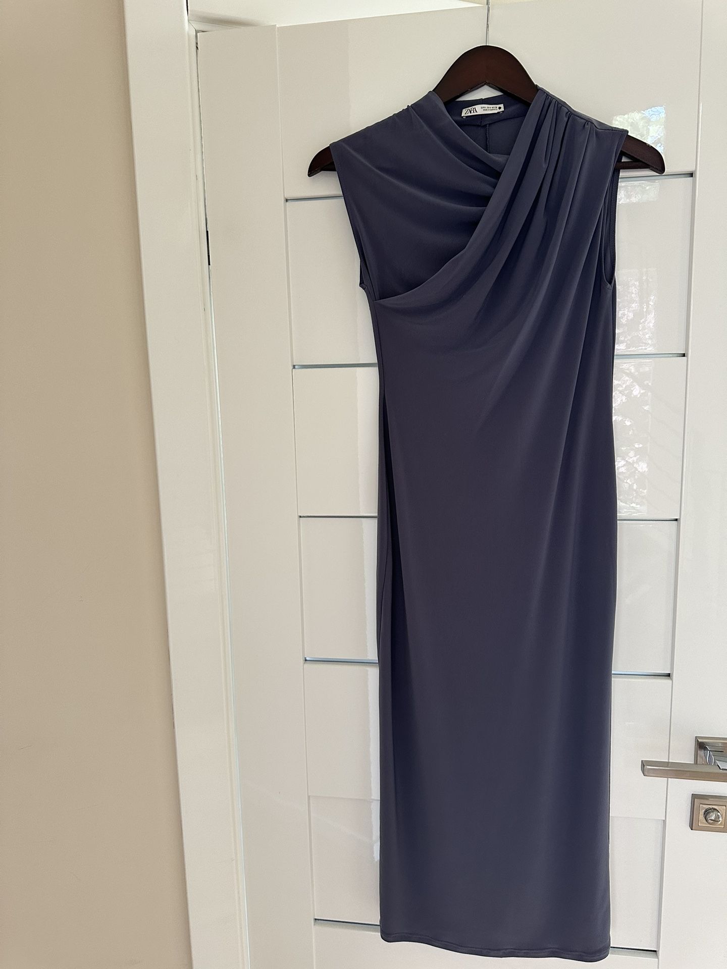 Zara Charcoal Gray Long Dress