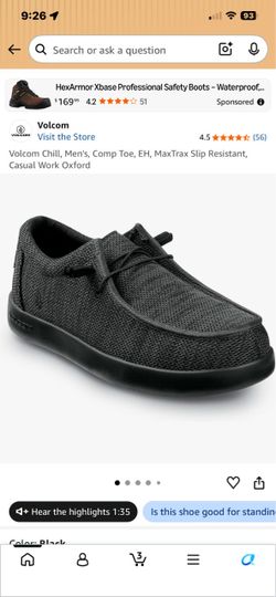 Volcom Chill Men's Comp Toe Work Oxford