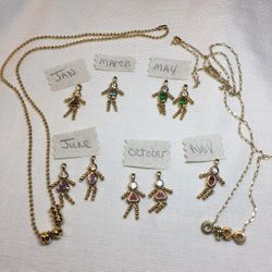 Birthstone Brats 925 Gold Vermeil Charms $10 Each And Two Different Chains Available At Different  Prices