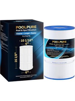 POOLPURE PAP75 Pool Filter Replaces Pentair CC75, PAP75, Pentair Clean & Clear 75, Ultral-C2, R173214, 0, Unicel C-9407, Filbur FC-0685, 590541