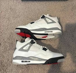 Jordan Air Jordan 4 Retro OG White Cement 2025 Summit White/Fire Red Size 9.