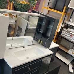 On Sale!! Inbox Combo 40" Floating Wooden Vanity, Medicine Cabinet & Sink