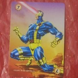 1995 Fleer Marvel Cyclops Xmen X-Men OverPower Card Game Vintage Comics Collectible Character