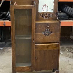 Victorian Oak Antique Secretary Desk