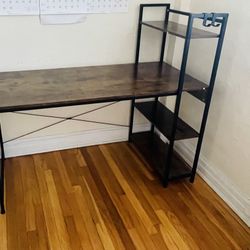 Computer Desk With Storage Shelves