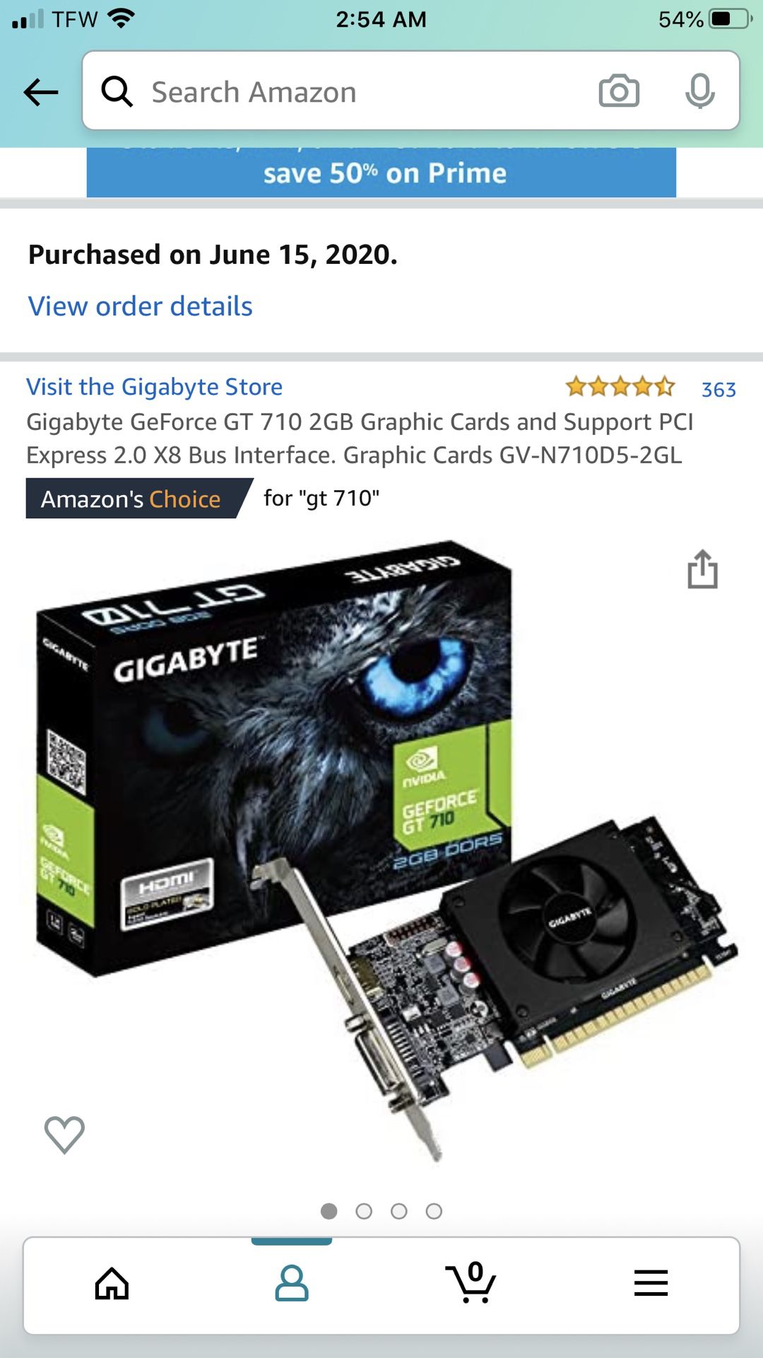 Gigabyte GeForce GT 710 2GB Graphic Cards and Support PCI Express 2.0 X8  Bus Interface. Graphic Cards GV-N710D5-2GL