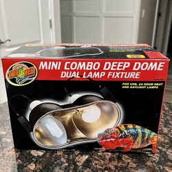 NEW!! Zoo Med Mini Combo Deep Dome Light Fixture
