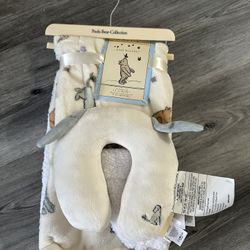 Disney - Winnie the Pooh Baby Blanket & Neck Pillow - Kids