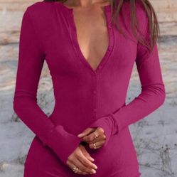 Pink Long sleeve Bodysuit