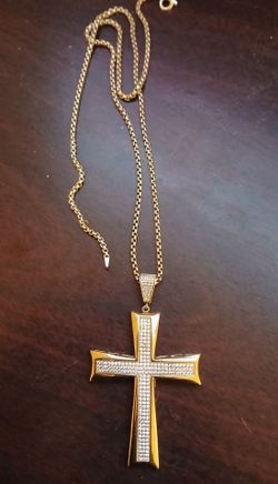 925 Sterling silver necklace with cross