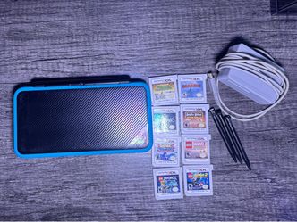 Nintendo 2DS XL with 8 Games and Charger