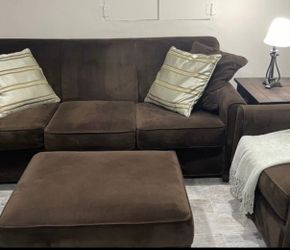 Microfiber couch and chair