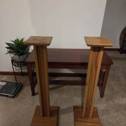 x2 Speaker Stands / Plant Stands Wood