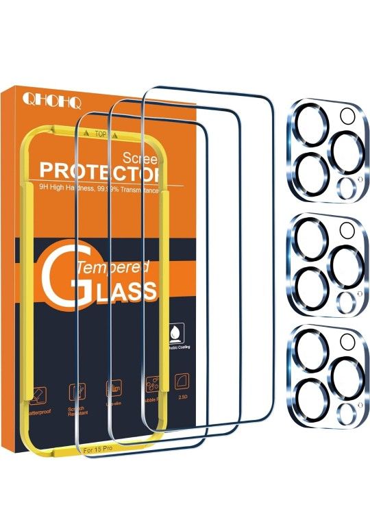 3 Pack Screen Protector For IPhone 15 Pro (6.1)