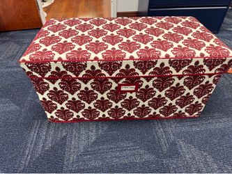 🎄 Frontgate Large Christmas Storage Bin with Lid – Holiday Decoration Storage Tote